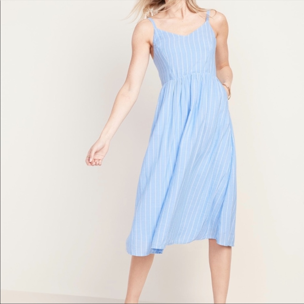 NWT Old Navy Blue Striped Dress
